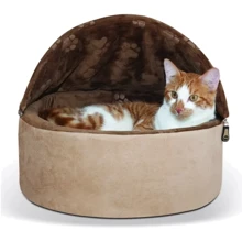 Лежак-будиночок для котів K&H Kitty Hooded самозігріваючий 40.5х40.5х32 см (2995): undefined undefined