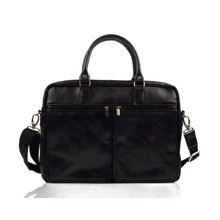 Solier DUNDEE Leather Bag Black (SL01Black) for MacBook Pro 15": Цвет черный (Black)