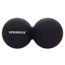 Мяч массажный Springos Lacrosse Double Ball двойной 6.5 x 13 см черный (FA0053): Производитель Springos