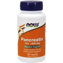 NOW Foods PANCREATIN 10 X 200 mg 100 CAPS Панкреатин: Тип Панкреатин