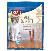 Лакомство для кошек Trixie Premio Quadro-Sticks палочки с ягненком и индейкой 5 шт. 5 г (4011905427232): Вид Стики