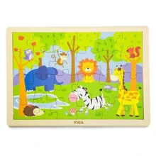 Дерев'яний пазл Viga Toys Звірята, 24 ел. (50198): Тип пазл