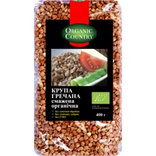 Крупа гречневая жареная органическая, Organic Country, 400 г (WT3229): Вес нетто 400 г