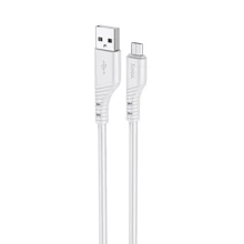 Кабель Hoco USB Cable to MicroUSB X97 Crystal 2.4A 1m Light Gray: Тип USB Cable - microUSB