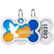 Адресник металлический WAUDOG Smart ID c QR паспортом рисунок Флаг 40х28 мм (0640-0229): Производитель WAUDOG
