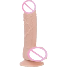 Реалистичный фаллоимитатор на присоске ADDICTION — Mark 7,5" Dildo With Balls, Beige: Назначение Вагинальные