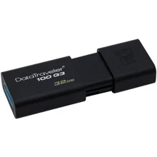 USB-флешка Kingston 32GB DataTraveler 100 G3 USB 3.0 Black (DT100G3/32GB): Стандарт USB USB 3.0