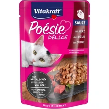 Влажный корм для котов Vitakraft Poésie Délice pouch сердечки в соусе 85 г (35289): Тип Влажный корм