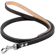 Поводок кожаный Collar одинарный непрошитый, 10мм/122см, Черный (4820082492205): Тип Поводок