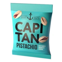 Фисташки Capitan соленые жареные 40 г (4820240032007): Вес нетто 40 г