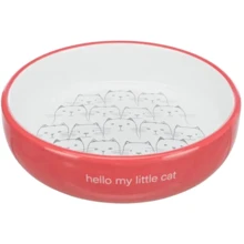 Миска Trixie для кошек коротконосых пород 0.3 л 15 см коралловая/белая (4047974247716): Тип Миски