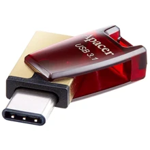 USB-флешка Apacer AH180 64GB USB 3.1/Type-C Red (AP64GAH180R-1): Стандарт USB USB Type-C / USB 3.1