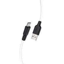 Кабель Hoco USB Cable to MicroUSB X21 Plus 2.4A 2m Black/White: Тип USB Cable - microUSB