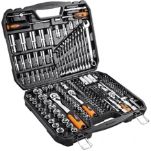 Набор инструментов Neo Tools 10-216 (216 ед., 1/2", 3/8", 1/4", торцевые головки, ключи, кейс): Назначение набора универсальный