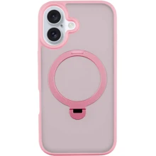 Чехол для iPhone Mobile Case Metal Buttons with MagSafe HQ Ring Pink for iPhone 16: Цвет розовый