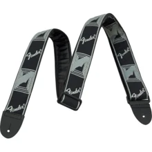 Ремінь гітарний FENDER 2 MONOGRAMMED BLACK LIGHT GREY MEDIUM BLUE STRAP: Виробник Fender