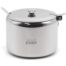 Сахарница BRAVO CHEF с ложкой 9.5 см (BC-5101/9.5): Цвет нержавеющая сталь