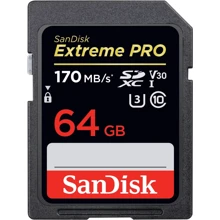 Карта памяти SanDisk 64GB SDXC Class 10 UHS-I U3 V30 Extreme Pro (SDSDXXY-064G-GN4IN): Тип карты SDXC