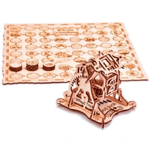 Механический 3D-пазл Wood Trick Колесо фортуны и игра Приключения пиратов: Вид развлечения и спорт