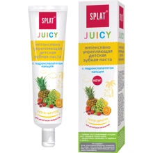 SPLAT Juicy Зубная паста детская Тутти-Фрутти 35 ml: Назначение Укрепление эмали, Для молочных зубов, Очищение