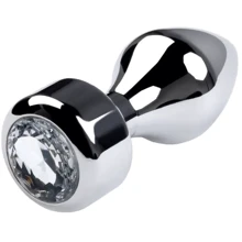 Анальная пробка с кристаллом Metal By Toyfa Silver anal plug: Для кого Унисекс