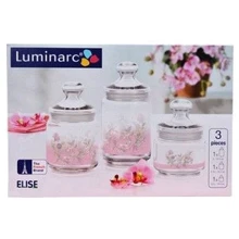 Емкость для хранения Набор банок Luminarc AIME ELISE CLUB H9940 (3пр., 0.5, 0,75, 1л): undefined undefined
