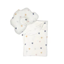 Плед та подушка ортопедична Twins муслін маршмелоу 110х80 cсм white/серце (1411-TMPO-20С): Виробник Twins