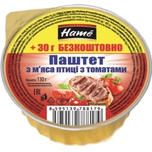 Паштет Hame із м'яса птиці з томатами 130 г (8595139788179): Вид м'яса мясо птицы