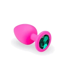 Анальний корок CRYSTAL Pink Silicone Emerald, S: Для кого унісекс