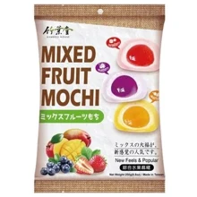 Десерт рисовый фруктовый Bamboo House Mochi Mixed Fruit Микс вкусов 250 г (4710623830866): Вес нетто 250 г