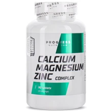 Progress Nutrition Calcium Magnesium Zinc Кальций, Магний, Цинк 90 таблеток: Пол Унисекс