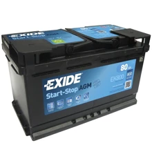 Автомобильный аккумулятор EXIDE 6СТ-80 АзЕ START-STOP AGM EK800: Ёмкость, Ач 80