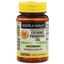 Mason Natural Evening Primrose Oil Олія примули вечірньої 60 капсул: Тип Масло вечірньої примули