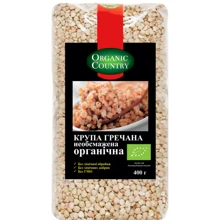 Крупа гречневая необжаренная органическая, Organic Country, 400 г (WT3165): Вес нетто 400 г