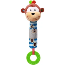 Игрушка с пищалкой BabyOno Обезьяна Георгий 11х22 см (619): Возраст от 3-х месяцев