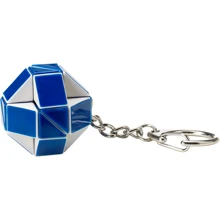 Мини-головоломка Rubik's Змейка бело-голубая с кольцом (RK-000146): Вид Головоломка
