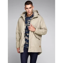 Парка Jack & Jones 63335819 48 бежевая демисезон с капюшоном: Вид Парки