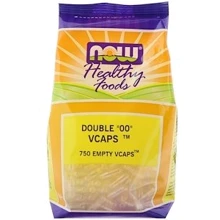 NOW Foods "00" Double Vcaps 750 veg caps (Пустые капсулы): Форма выпуска Капсулы