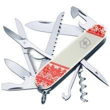 Мультитул Victorinox Huntsman Ukraine 91мм/15 функций/бело-красный/Вышиванка (1.3713.7_T0051r): Тип мини-мультитул
