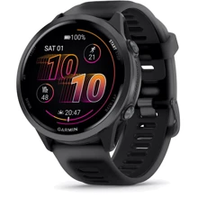 Смарт-часы Garmin Forerunner 570 47mm Slate Grey Aluminium with Translucent Black/Black Band (010-02971-00): Дисплей 1.4" AMOLED (454 x 454) / Corning Gorilla Glass 3