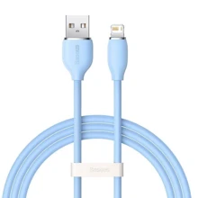 Кабель Baseus USB Cable to Lightning Silica Gel 2.4A 1.2m Blue (CAGD000003): Тип USB Cable - Lightning