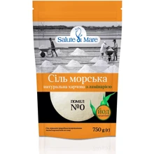 Упаковка Соль морская пищевая Salute di Mare с ламинарией 4х750 г (УП4820106490057): Вес нетто 3000 г