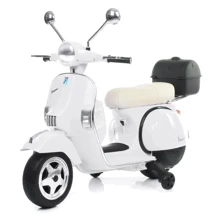 Детский электромотоцикл скутер Bambi Racer VESPA белый (M 4939EL-1): Вид мотоцикл