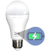 Светодиодный светильник-лампа на аккумуляторе Е27 LED NOAS АС7W DC3W 6400K: Тип цоколя E27