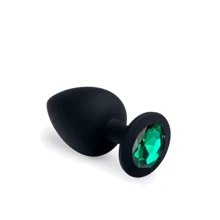Анальная пробка CRYSTAL Black Silicone Emerald, L: Для кого Унисекс