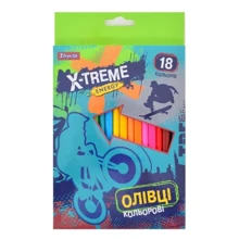 Карандаши 1 Вересня 18 цветов X-Treme (290464): Тип Цветные