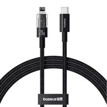 Кабель Baseus Cable USB-C to Lightning Gem Fast-Charging Data 20W 2m Black (P10373001111-01): Тип USB-C - Lightning