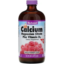 Bluebonnet Nutrition, Liquid Calcium, Magnesium Citrate Plus Vitamin D3, Natural Raspberry Flavor, 16 fl oz (472 ml) (694): Тип Магний + Кальций