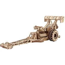 Механічний 3D пазл UGEARS Драгстер (70174): Вид гонки, машины, мотоциклы