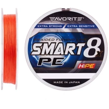 Favorite Smart PE 8x 150м, #0.6/0.132мм, 5.4кг, red orange (1693.10.80): Тип Шнур